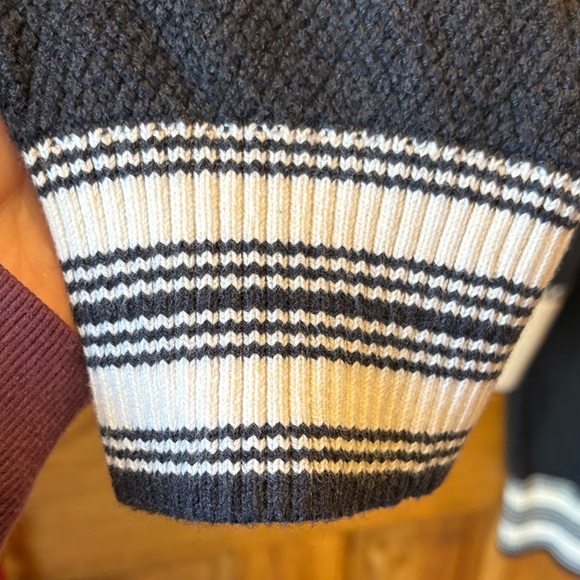 Maeve Black and White Nordic-Style Turtleneck Sweater - Picture 4 of 10